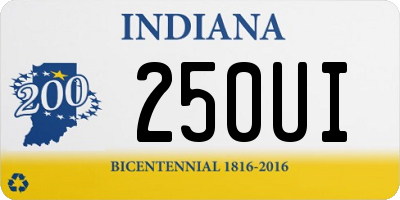 IN license plate 250UI