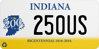 IN license plate 250US