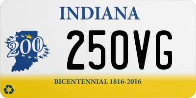 IN license plate 250VG