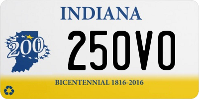 IN license plate 250VO