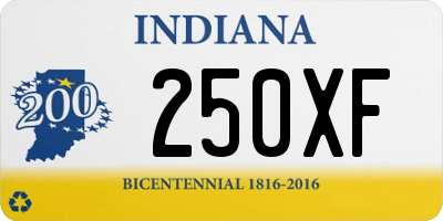 IN license plate 250XF