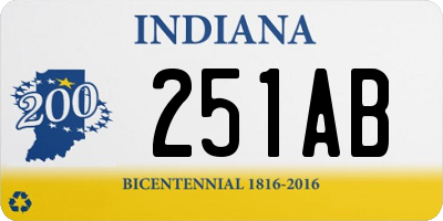 IN license plate 251AB