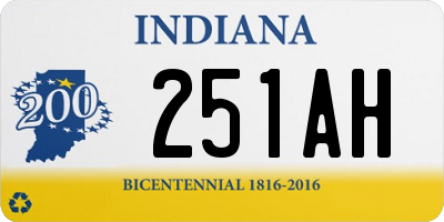 IN license plate 251AH