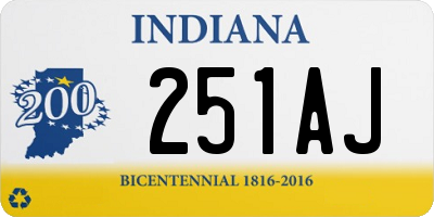 IN license plate 251AJ