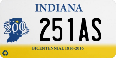 IN license plate 251AS