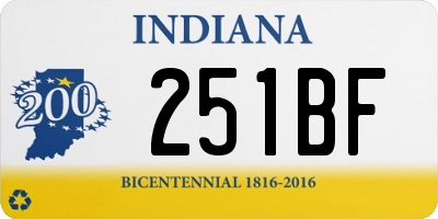 IN license plate 251BF