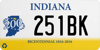 IN license plate 251BK