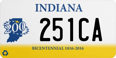 IN license plate 251CA