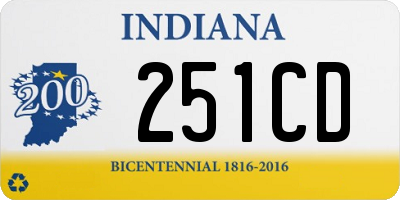 IN license plate 251CD