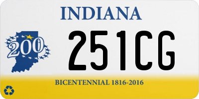 IN license plate 251CG