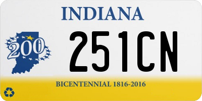 IN license plate 251CN