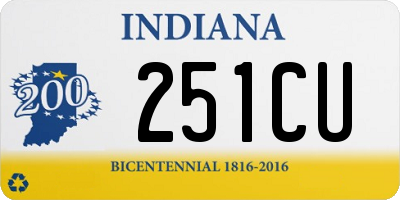 IN license plate 251CU