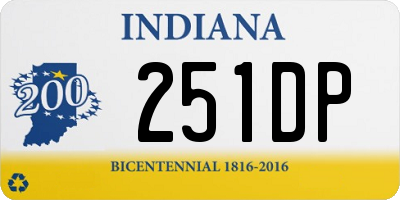 IN license plate 251DP