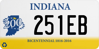 IN license plate 251EB