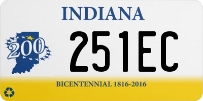 IN license plate 251EC