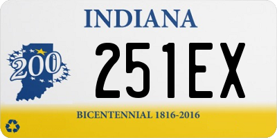 IN license plate 251EX