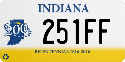 IN license plate 251FF