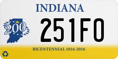 IN license plate 251FO