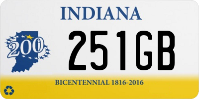 IN license plate 251GB