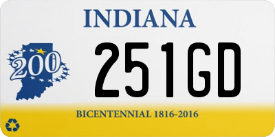 IN license plate 251GD