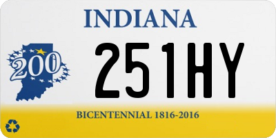 IN license plate 251HY