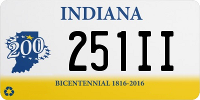 IN license plate 251II