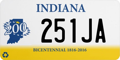 IN license plate 251JA