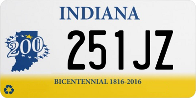 IN license plate 251JZ