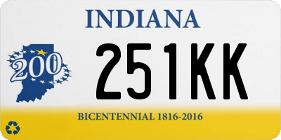 IN license plate 251KK