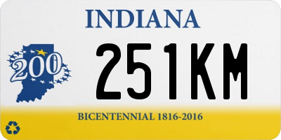 IN license plate 251KM