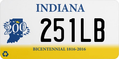 IN license plate 251LB