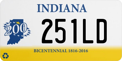 IN license plate 251LD