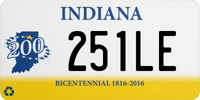 IN license plate 251LE