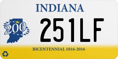 IN license plate 251LF
