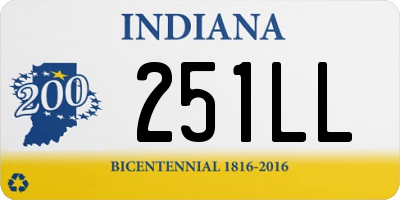 IN license plate 251LL