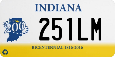 IN license plate 251LM