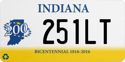 IN license plate 251LT