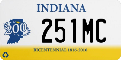 IN license plate 251MC