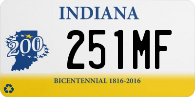 IN license plate 251MF