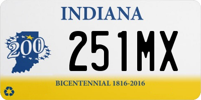 IN license plate 251MX