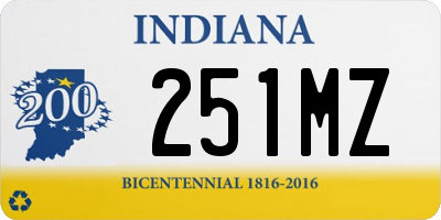 IN license plate 251MZ