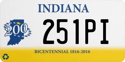 IN license plate 251PI
