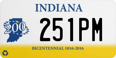 IN license plate 251PM