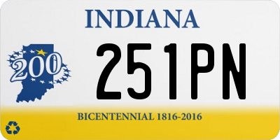 IN license plate 251PN