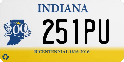 IN license plate 251PU