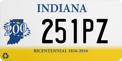 IN license plate 251PZ