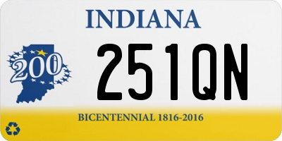 IN license plate 251QN