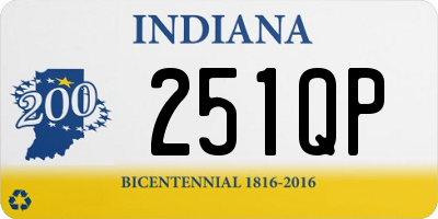 IN license plate 251QP