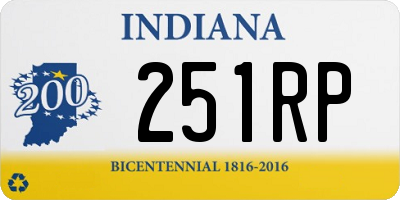 IN license plate 251RP