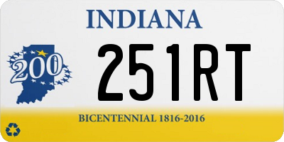 IN license plate 251RT